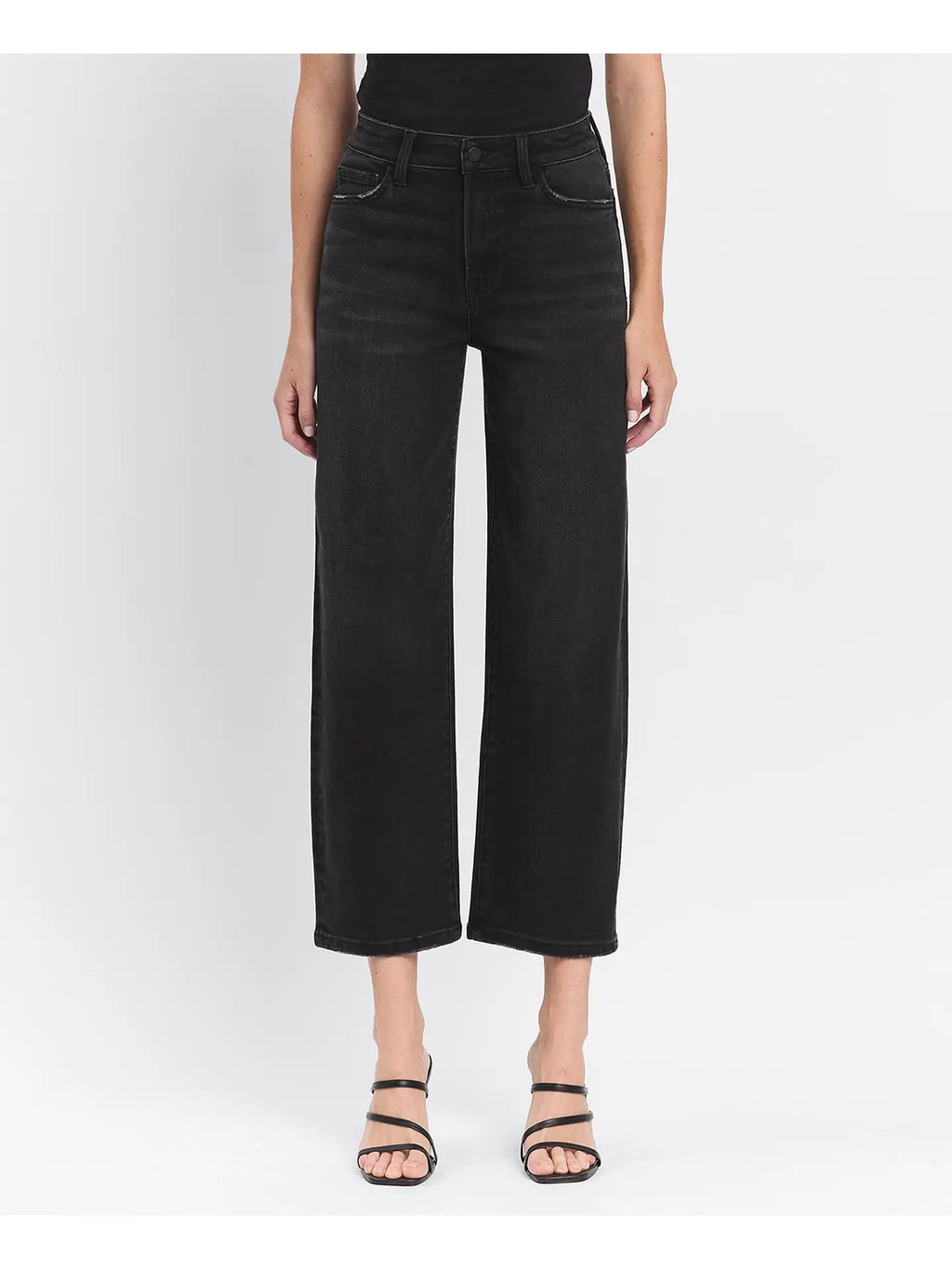 Vervet Black Super High Rise Wide Barrel Jeans