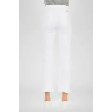 KANCAN High Rise Slim Straight Stretch Jeans, White