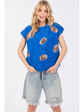 Load image into Gallery viewer, Game Day Football Patch knit Top
