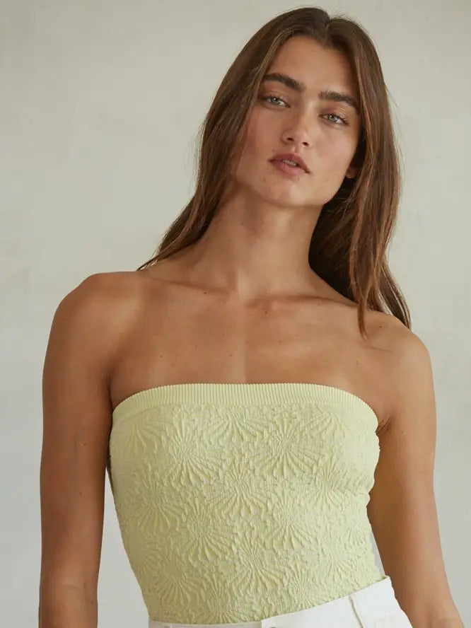 Spandex Seamless Jacquard Tube Top
