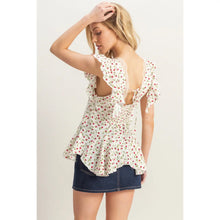 Load image into Gallery viewer, Flutter Sleeve Peplum Blouse
