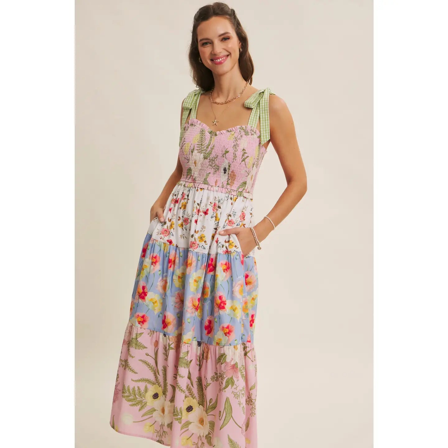Floral Smocked Midi