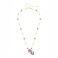 Layered necklace featuring the Florida State Seminoles emblem with an adjustable chain and decorative elements.