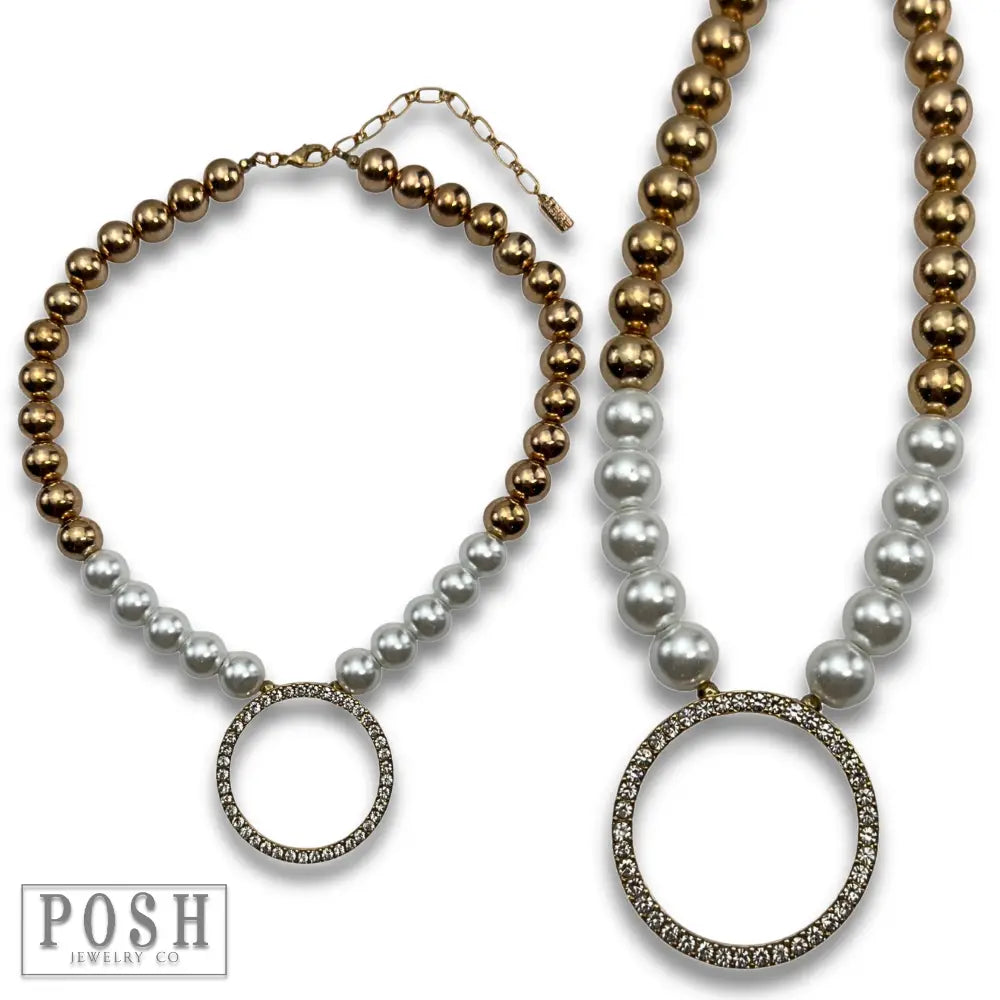 Pave Rhinestone Infinity Pendant Necklace