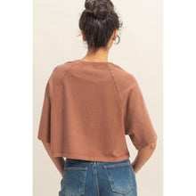 Load image into Gallery viewer, Chestnut Short Sleeve Mineral Washed Cropped Tee
