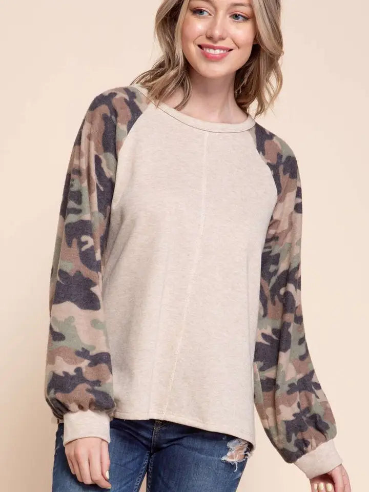 Camo Print Long Sleeve