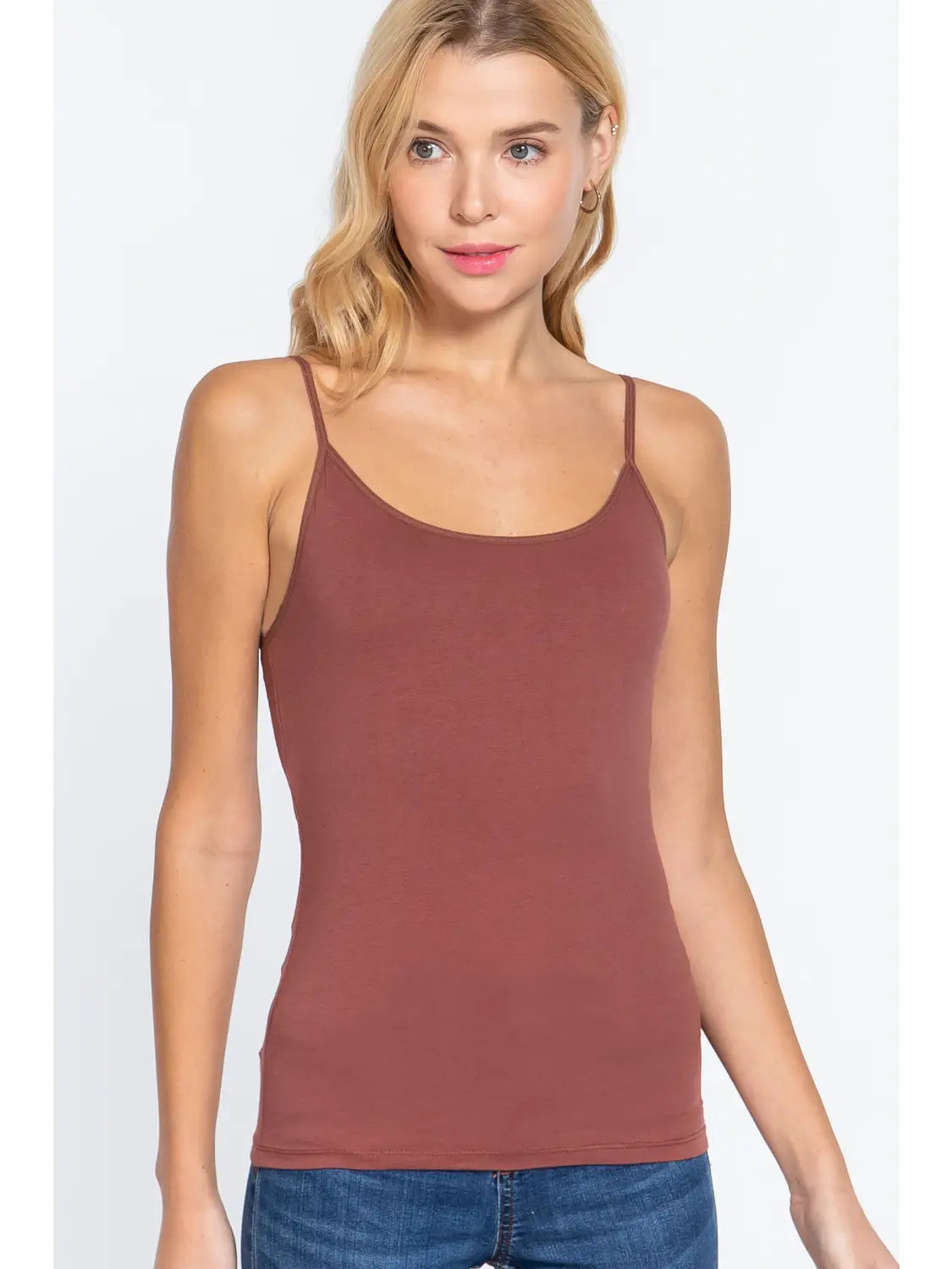 TERRACOTTA Cami w/ Shelf Bra & Adjustable Strap