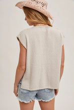 Load image into Gallery viewer, Embroidered Notch Neck Knit Top
