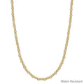 Gold Textured Oval and Gold Beaded 16"-18" Necklace