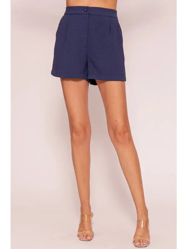 Navy High Waisted Airflow Shorts