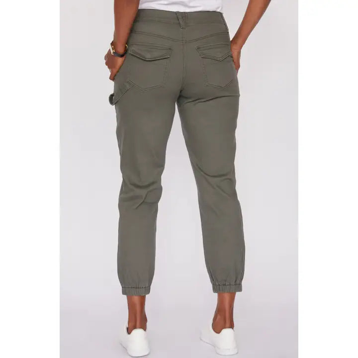 MISSY OLIVE JOGGER WITH ELASTIC WAIST