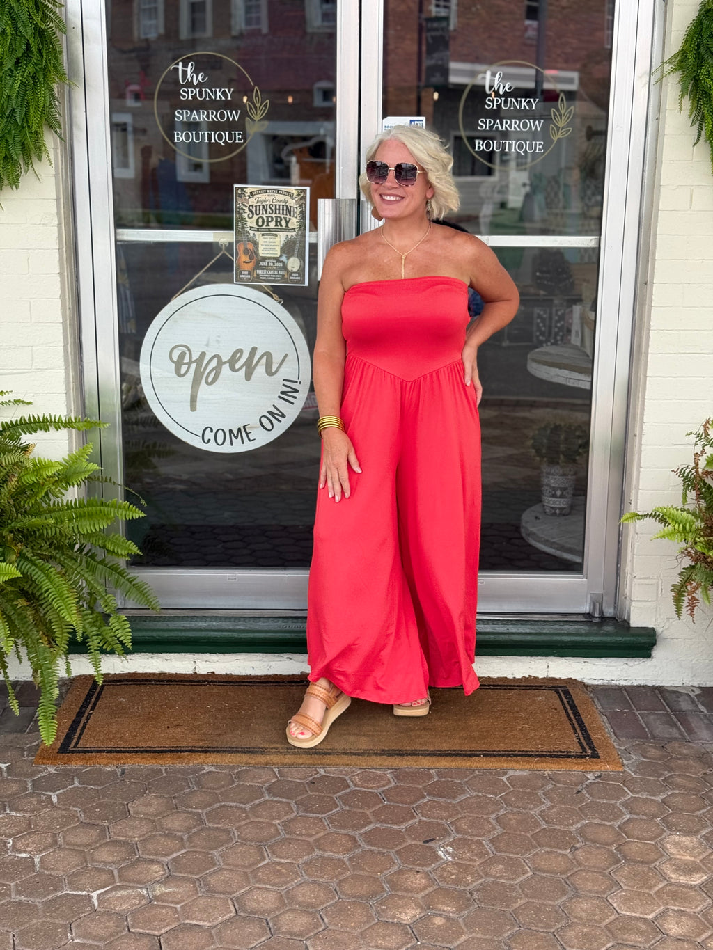 Cherry Tube Strapless  Jumpsuit