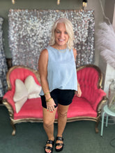 Load image into Gallery viewer, SLEEVELESS CHAMBRAY TOP
