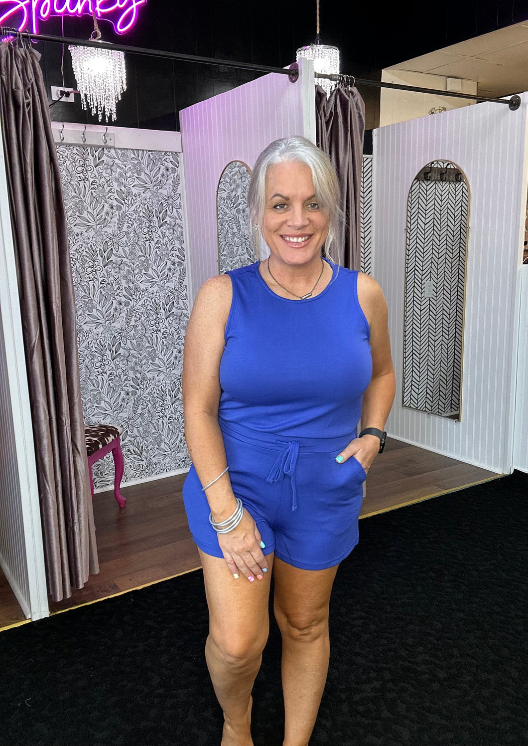 ROYAL SLEEVELESS ROMPER