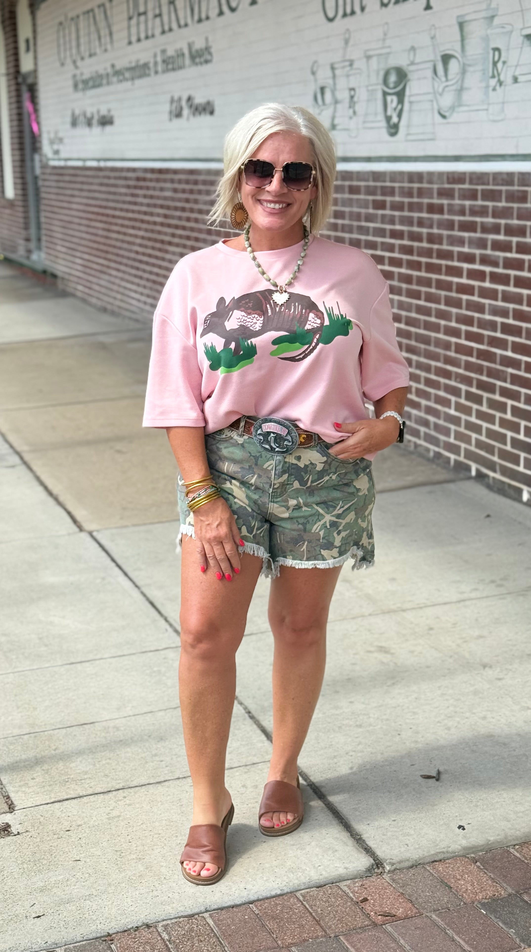 Camo Kreek Denim Shorts