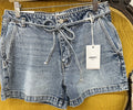 Vervet High Rise Waist Tie Denim Shorts