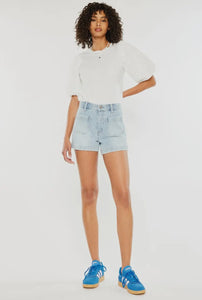 Kancan A-Line trouser shorts light wash