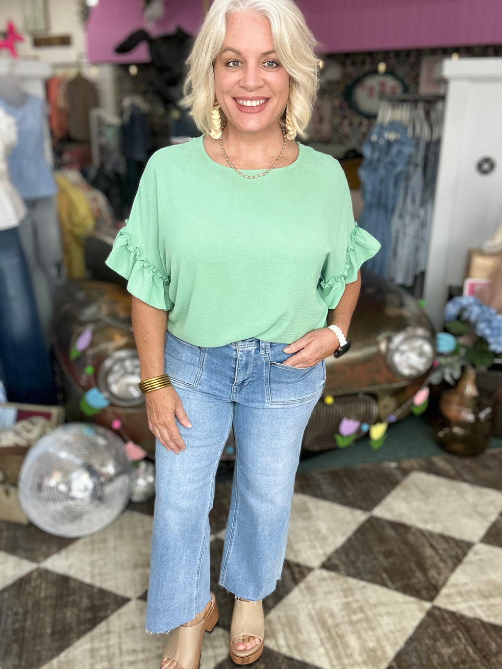 Mica High Rise cropped Jeans