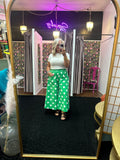 Green Polka Dot Pull-On Pants