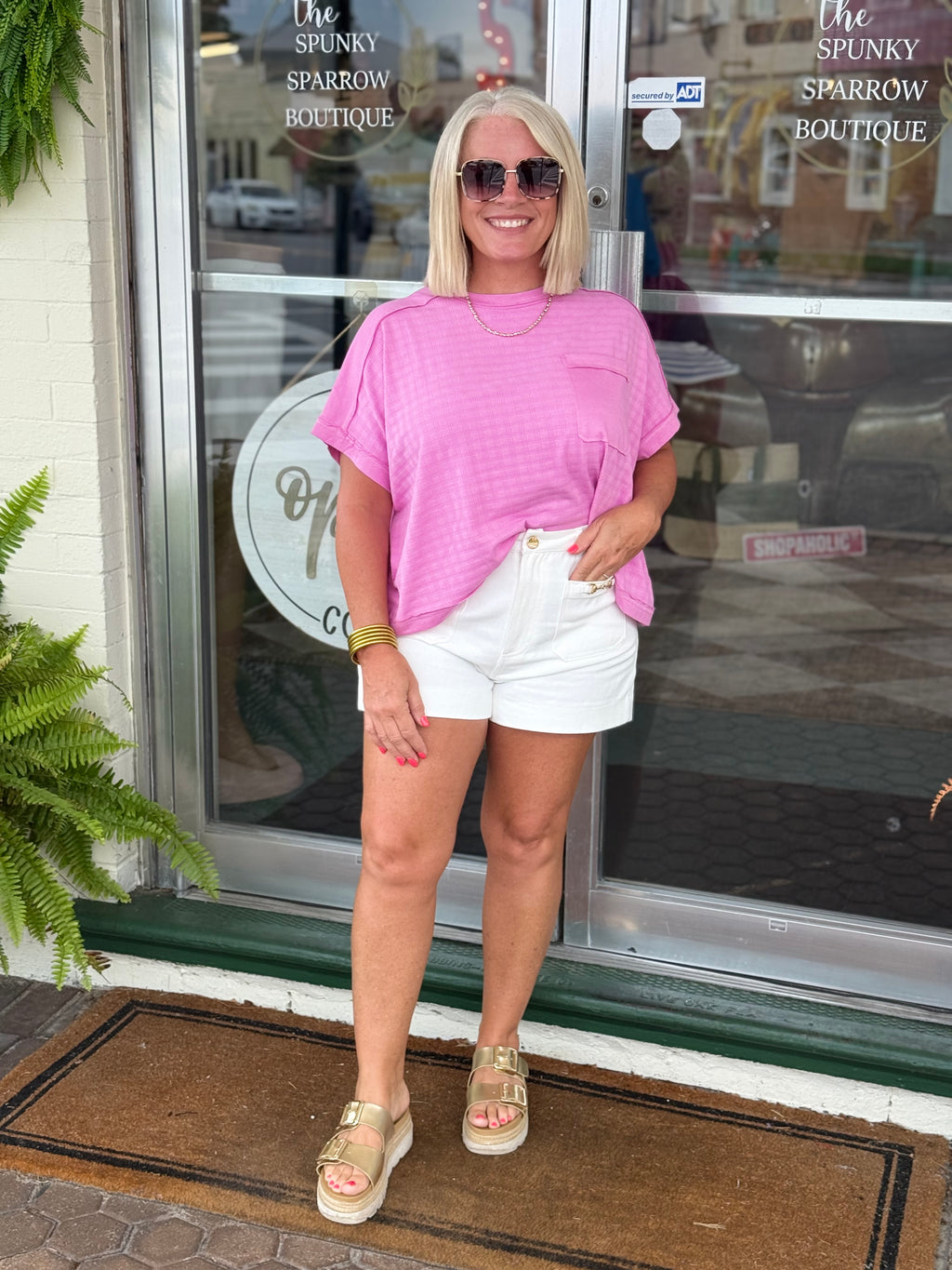 ORCHID Dolman Sleeve Textured Knit Casual Top