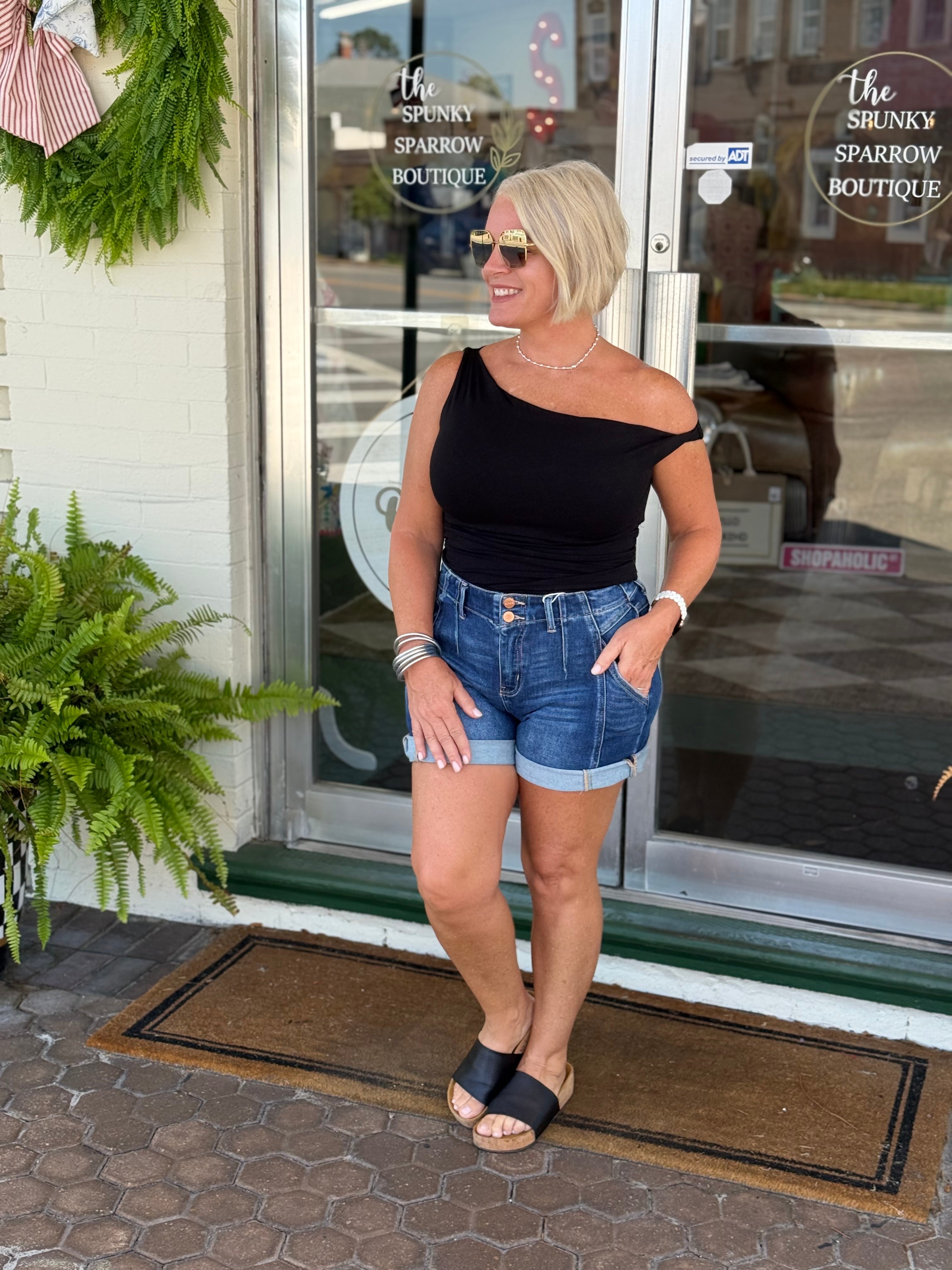 Black Off Shoulder Twist Detail Ruched Knit Top