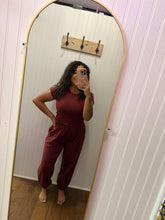 Load image into Gallery viewer, Juniors Oxblood Crossover Mineral Washed Two-Piece Set
