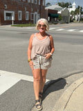 Risen Leopard Print Patch Pocket Shorts
