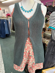 ASH JADE OPEN KNIT VEST