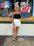 Polka Dot Shorts with Front Patch Pockets