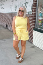 Load image into Gallery viewer, LIGHT YELLOW SLEEVELESS ROMPER
