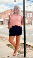 Load image into Gallery viewer, SIMPLY SOUTHERN CORAL RIBBED RuFFLE SLEEVE TOP
