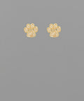 PAVE PAW PRINT EARRINGS