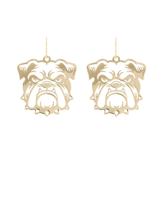 GAMEDAY BULLDOG  Filigree Earrings