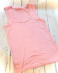 Light Pink Ribbed Scoop Neck Tank Top