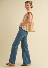 Load image into Gallery viewer, Flowy fit crochet tulip top in natural
