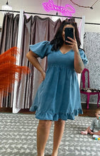 Load image into Gallery viewer, Washed Denim Baby Doll Dress
