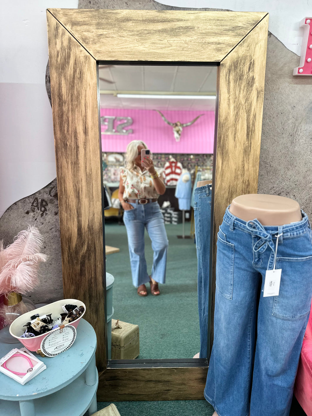 Mica high rise wide leg denim