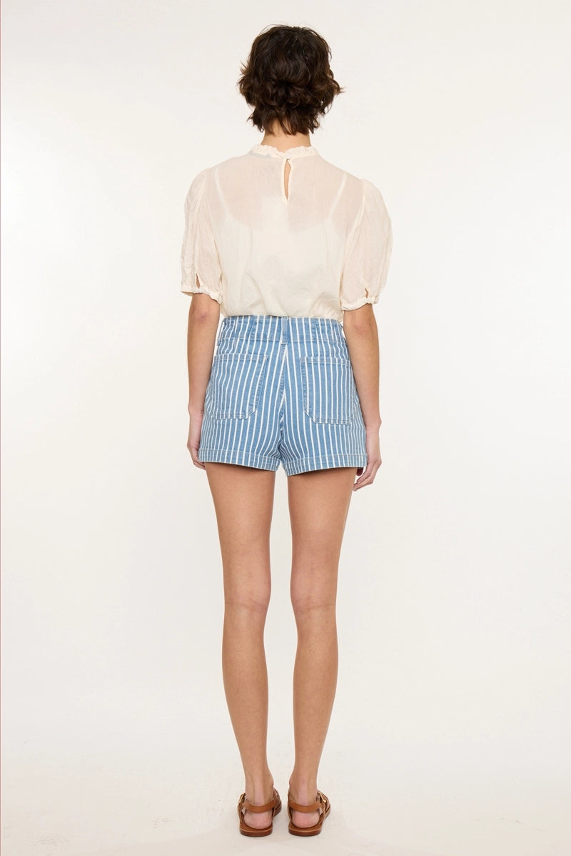 Kancan High Rise Striped Shorts