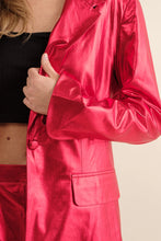 Load image into Gallery viewer, Red Razzle Dazzle metallic blazer
