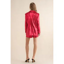 Load image into Gallery viewer, Red Razzle Dazzle metallic blazer
