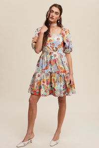 Boho vibes tiered mini dress