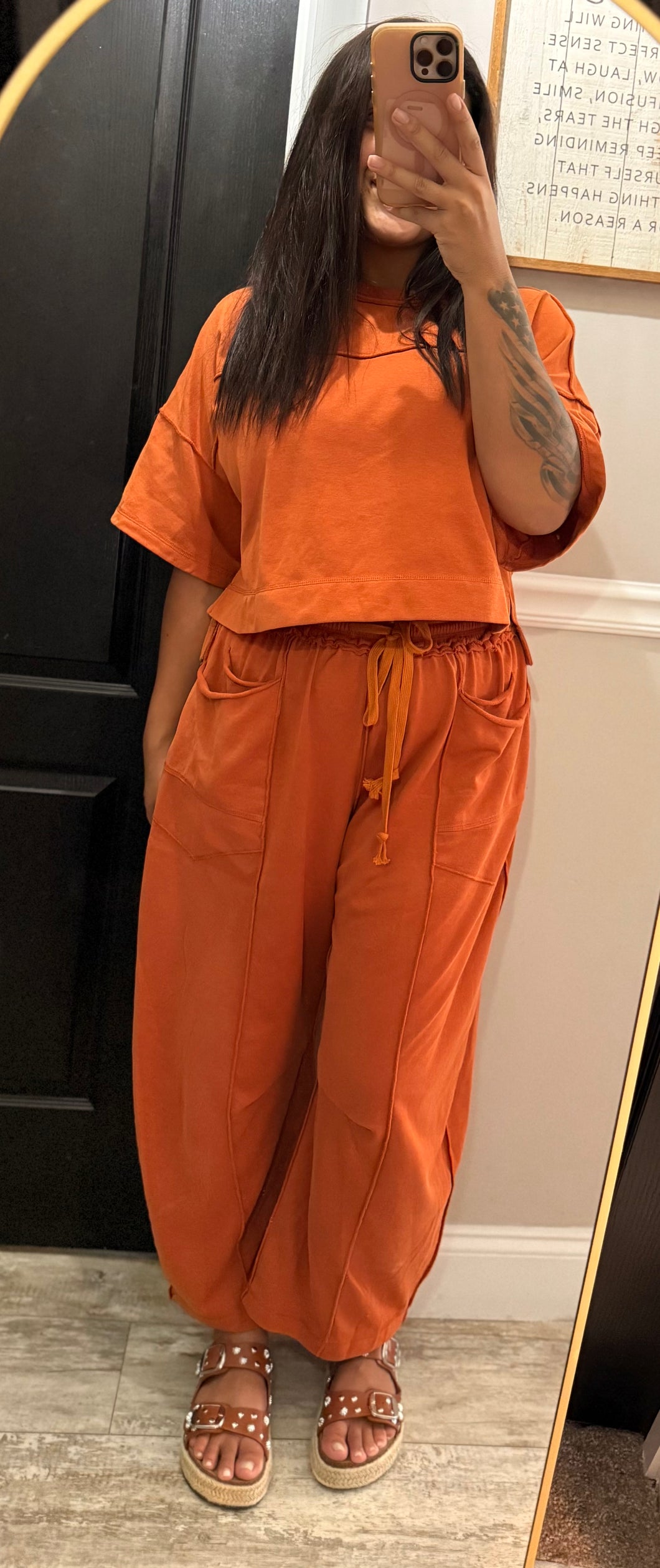 Mineral Washed Exposed Barrel Pants Set