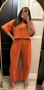 Mineral Washed Exposed Barrel Pants Set