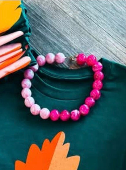 Candy Dot Dual Pink Necklace