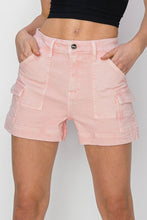 Load image into Gallery viewer, Soft Pink High Rise Side Cargo Pocket Shorts
