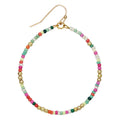 Pretty Pastel Multicolor Seed Bead Circle Earrings
