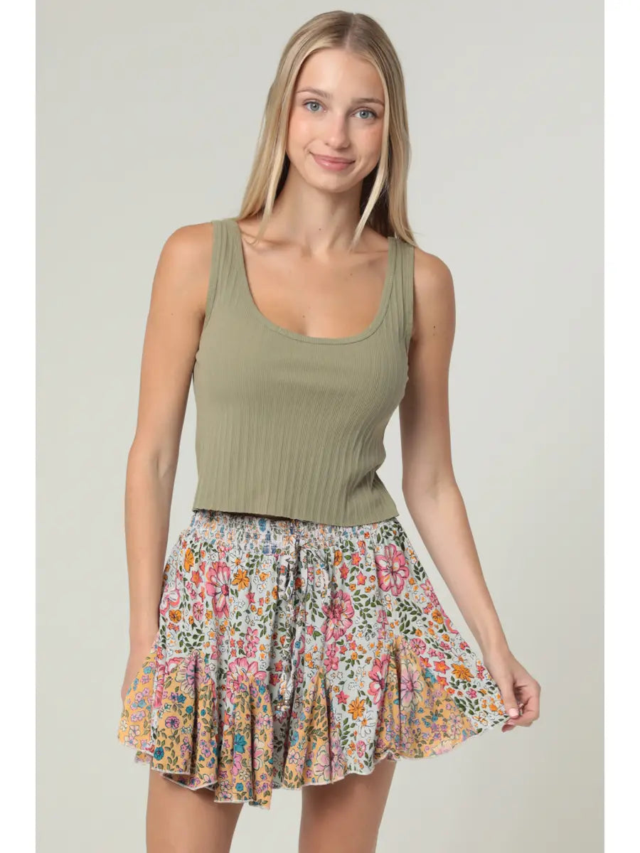 Flutter Mixed Print Shorts