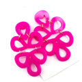Geometric Hot Pink Earrings