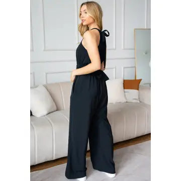 SLEEVELESS BLACK JUMPSUIT
