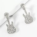 Crystal Pave Electric Guitar Stud Earrings